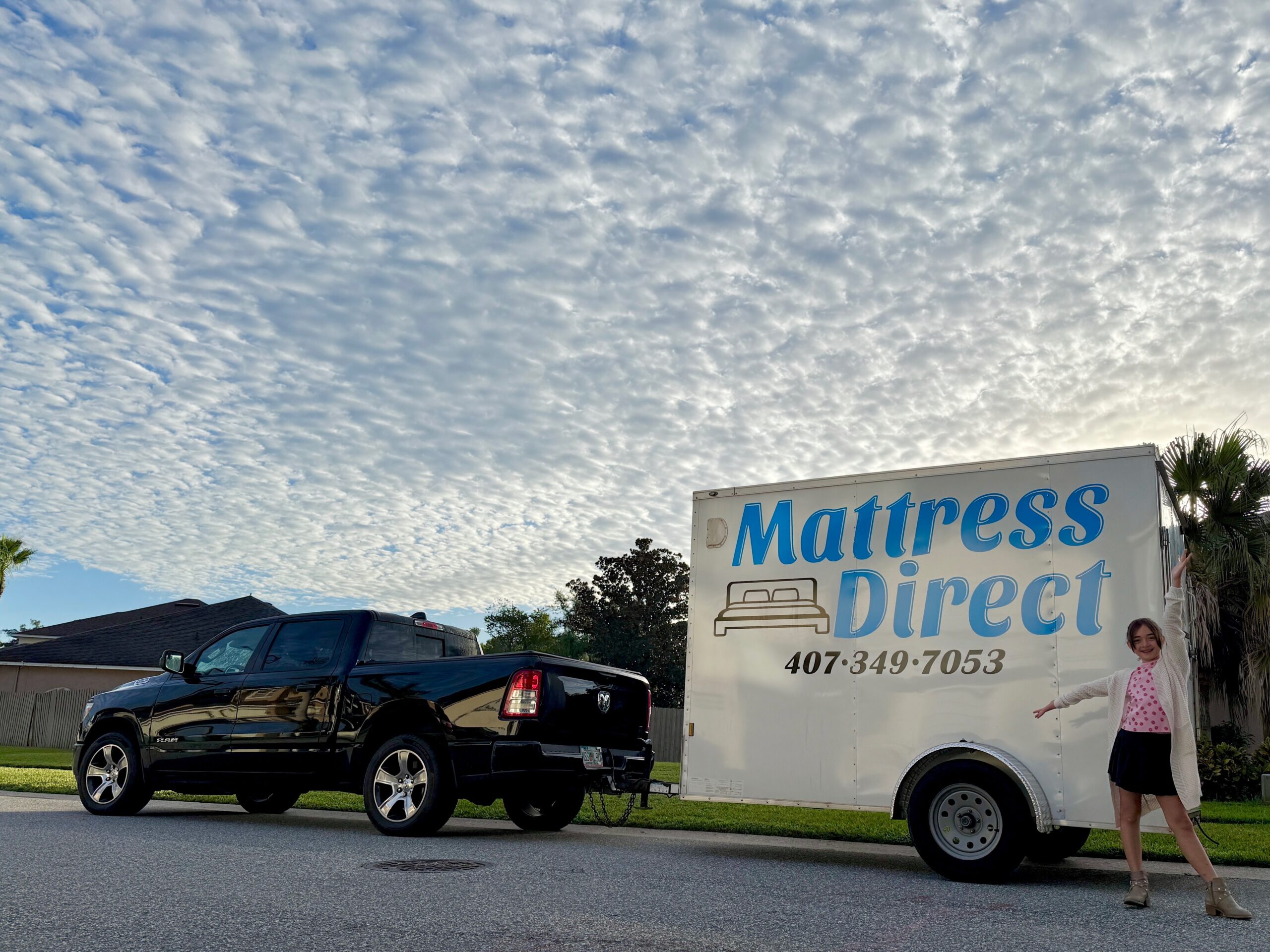 Mattress Direct Oviedo branded delivery truck